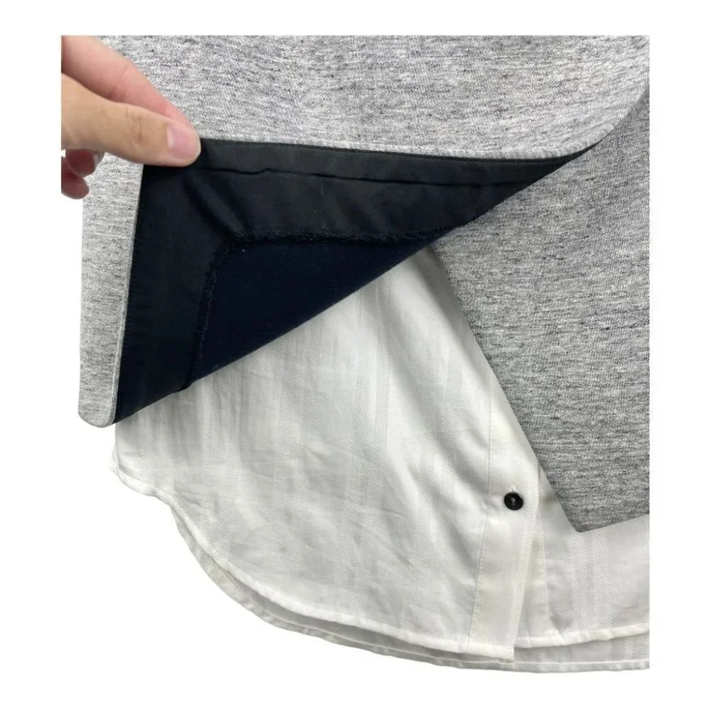 ** NEW Intermix Emilia Grey Shirt Detail Mini Skirt Size S - Picture 5 of 7